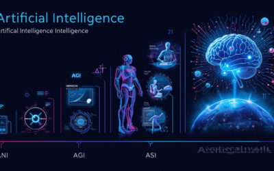 Tipos de Inteligencia Artificial (IA) Explicados Fácil: De la IA que Tenemos (ANI) al Robot que Piensa (AGI y ASI)
